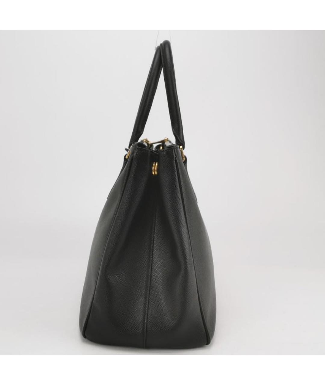 PRADA Черная кожаная сумка тоут, фото 2