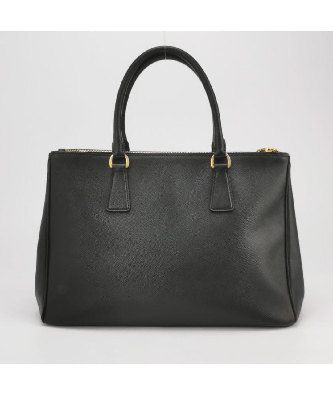 PRADA Черная кожаная сумка тоут, фото 4