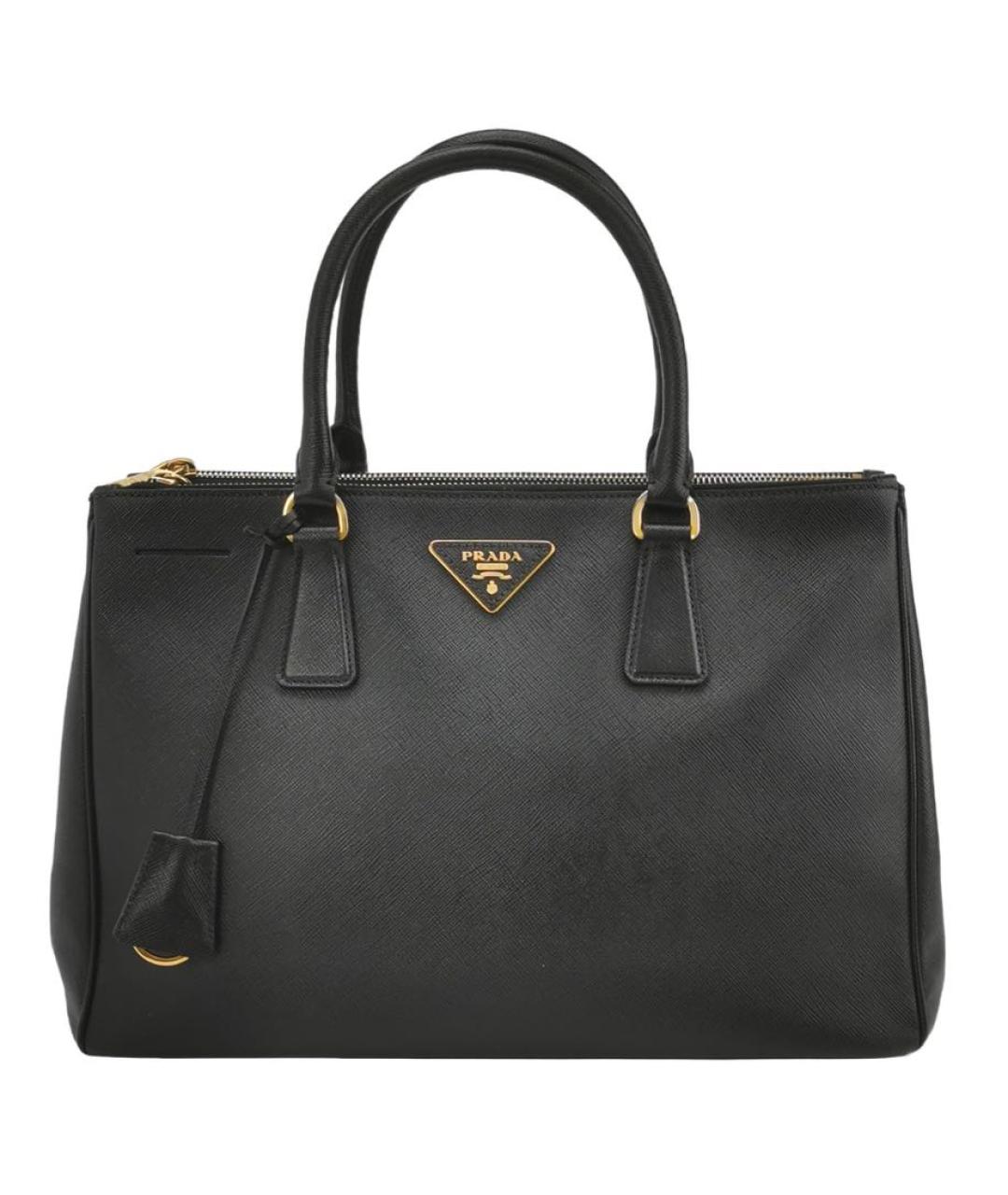 PRADA Черная кожаная сумка тоут, фото 1