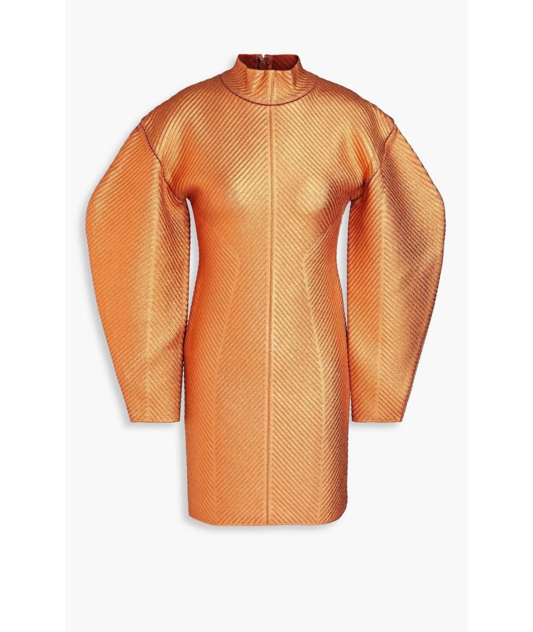 HERVE LEGER Золотое коктейльное платье, фото 4