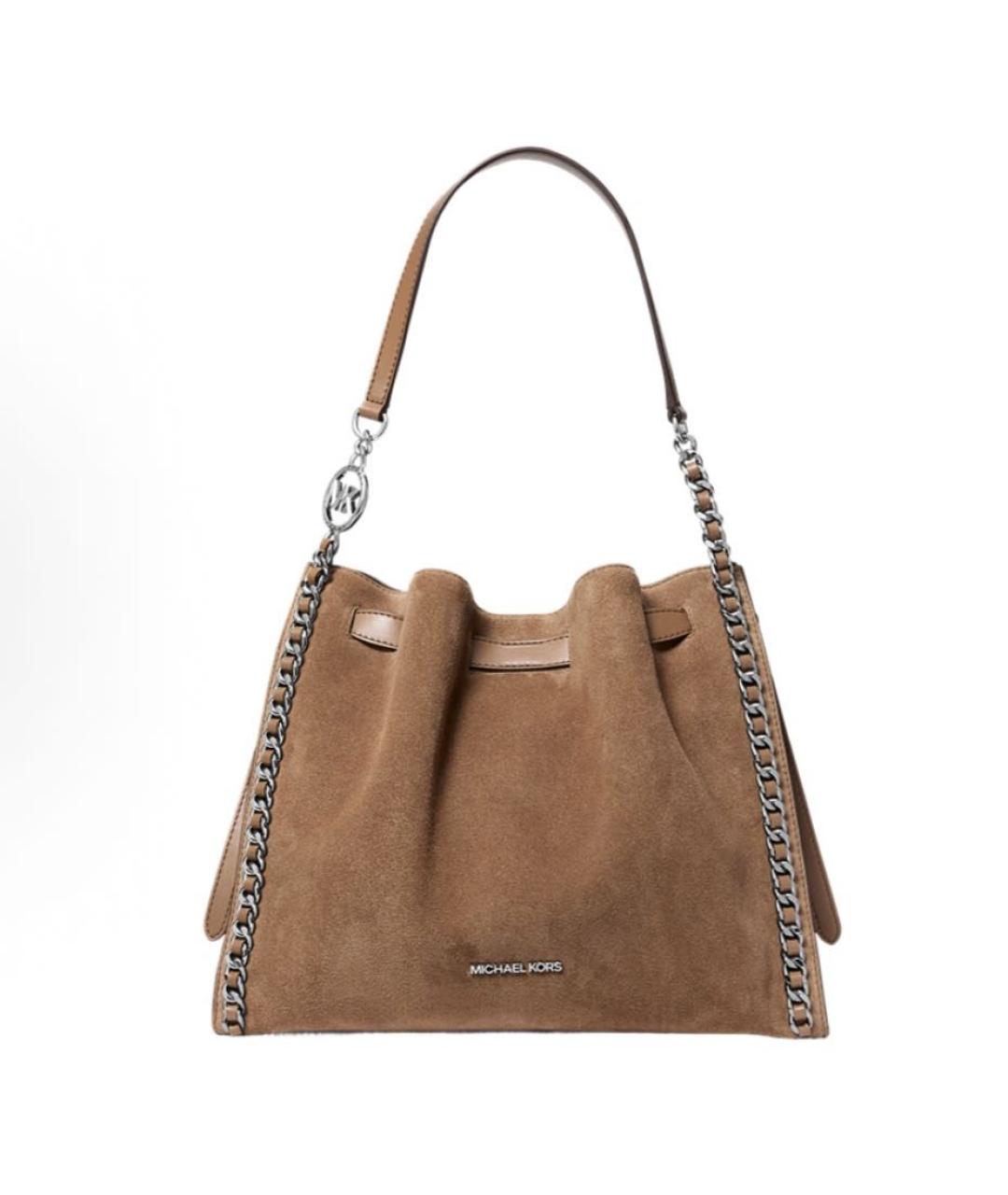 MICHAEL KORS Коричневая замшевая сумка через плечо, фото 1