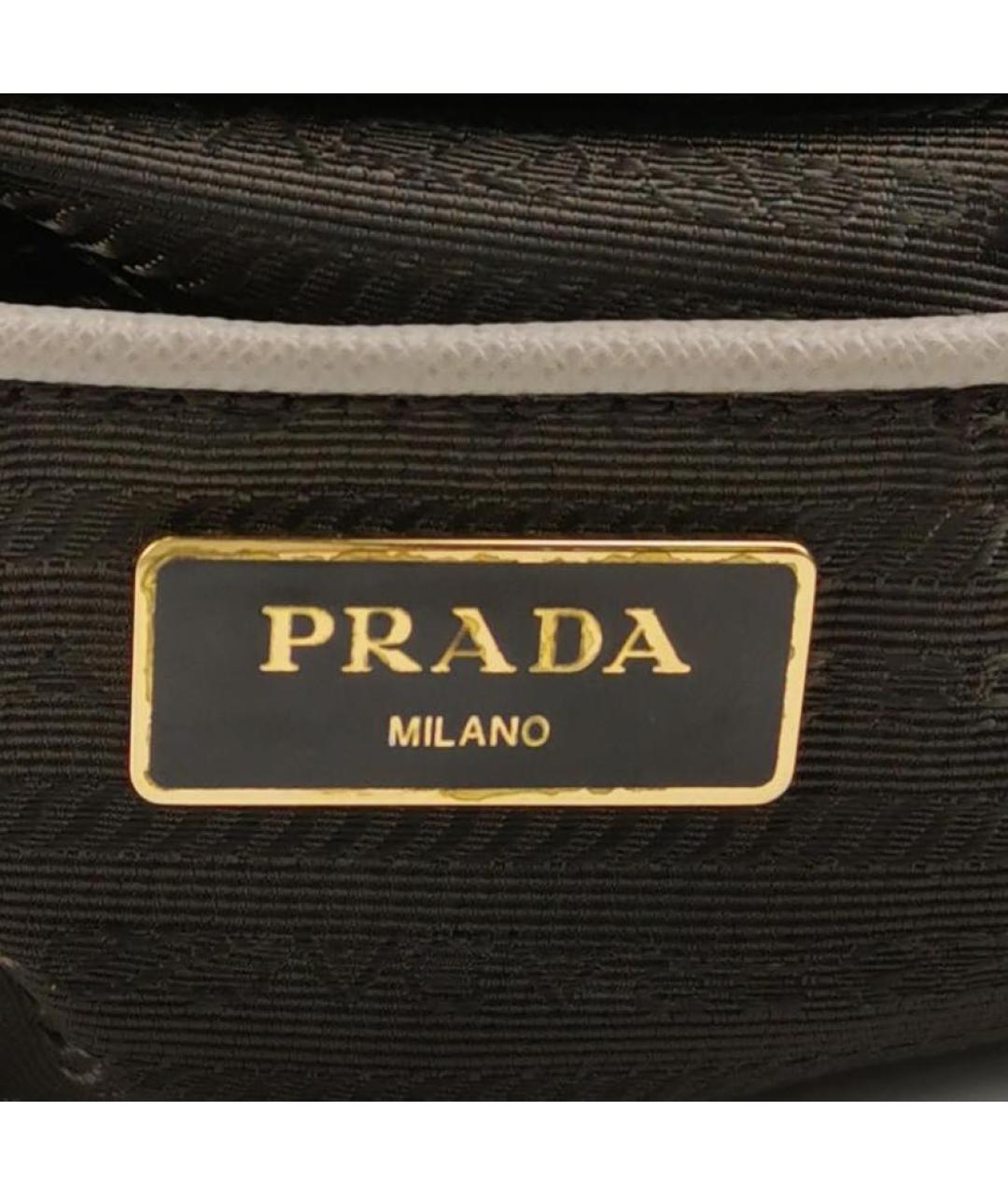 PRADA Бежевая кожаная сумка тоут, фото 7