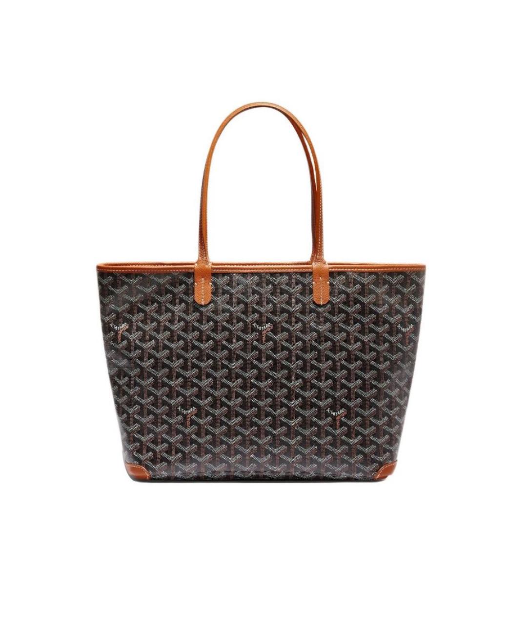 GOYARD Коричневая кожаная сумка через плечо, фото 1