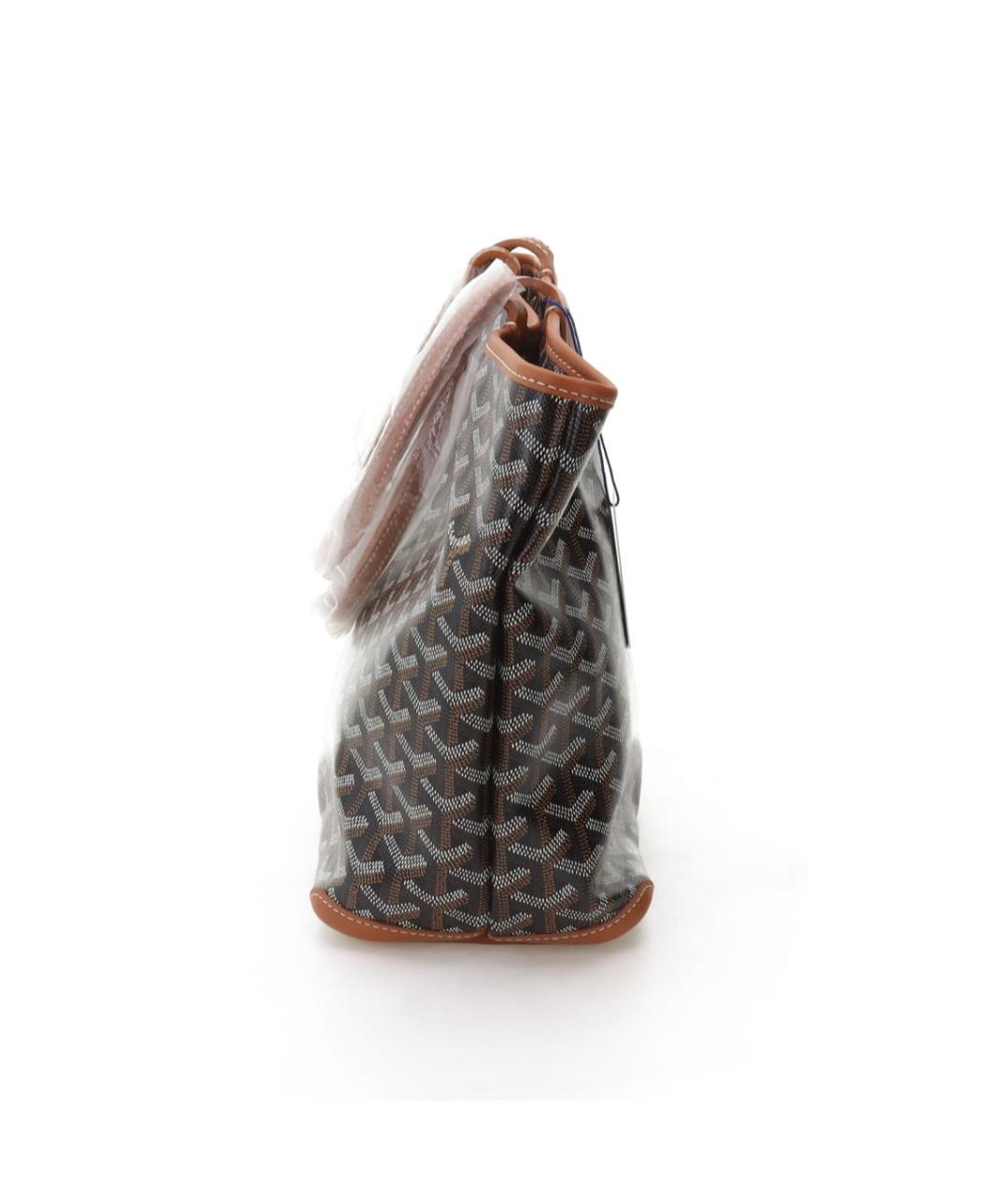 GOYARD Коричневая кожаная сумка через плечо, фото 3