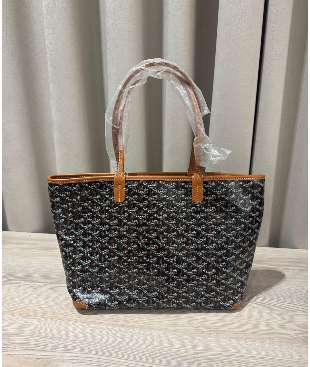 GOYARD Коричневая кожаная сумка через плечо, фото 5