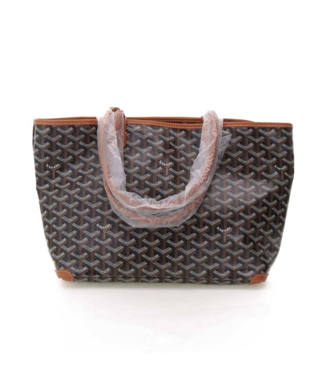 GOYARD Коричневая кожаная сумка через плечо, фото 2