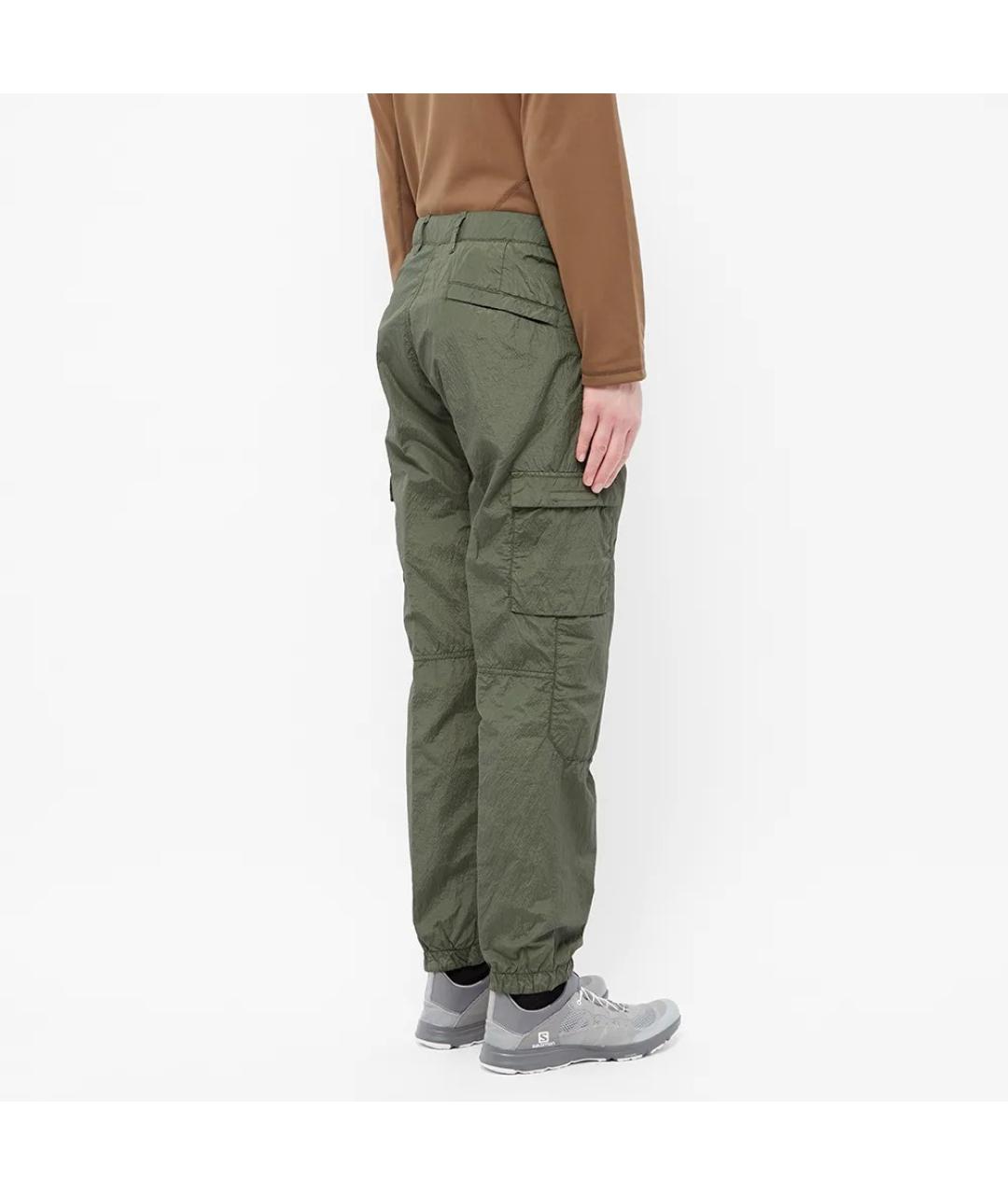 STONE ISLAND Зеленые повседневные брюки, фото 3