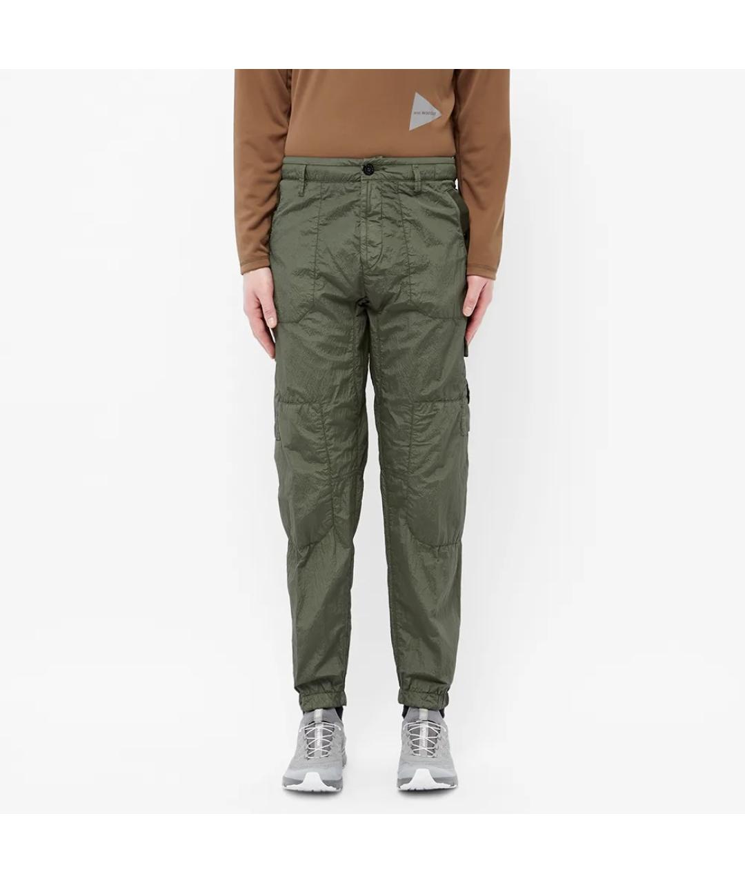 STONE ISLAND Зеленые повседневные брюки, фото 2
