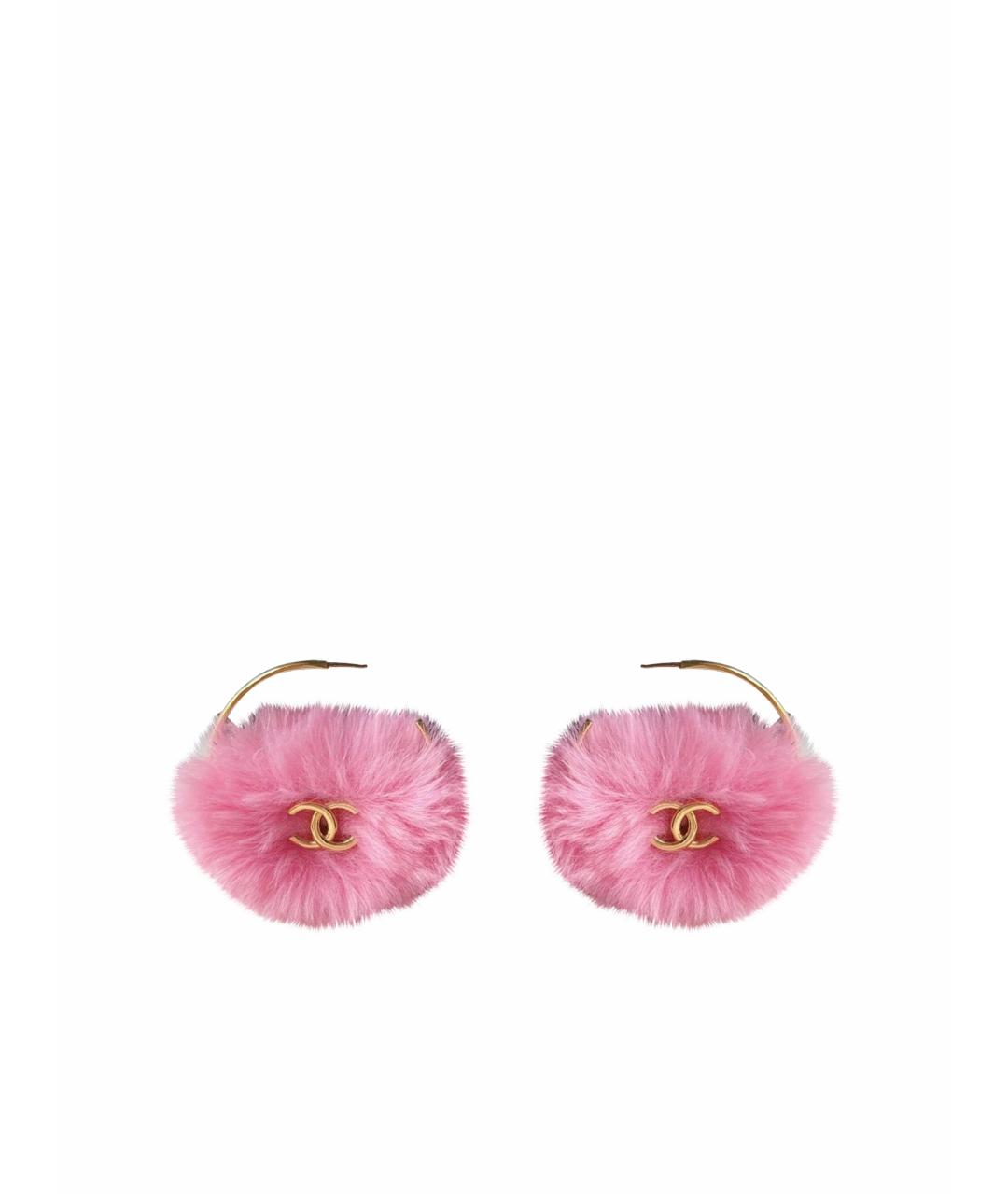 CHANEL Розовые серьги, фото 1