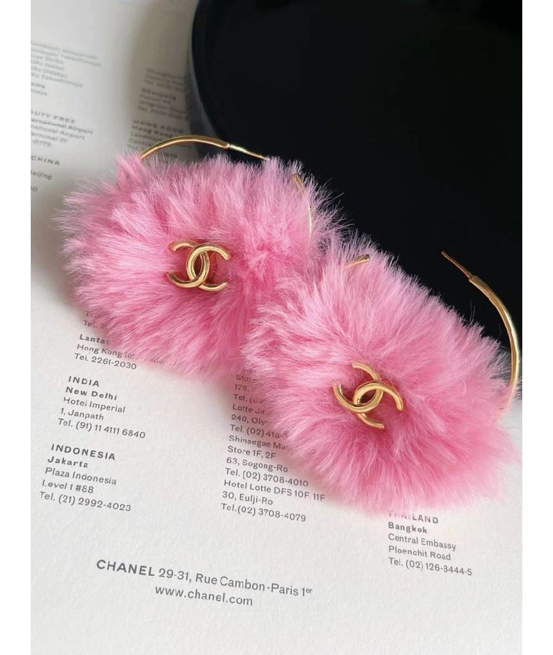 CHANEL Розовые серьги, фото 4