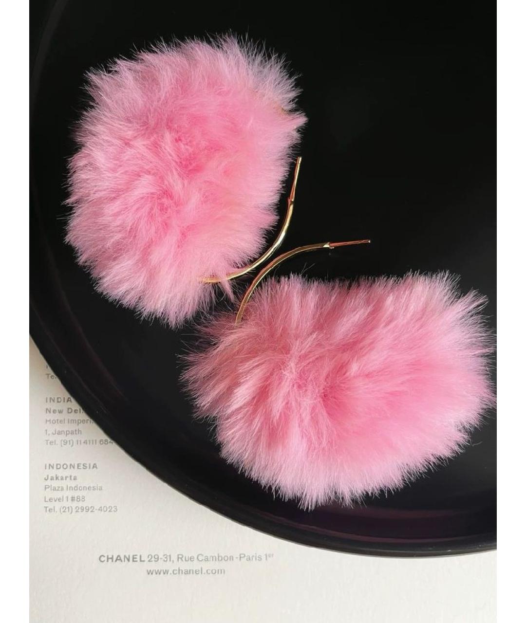 CHANEL Розовые серьги, фото 3