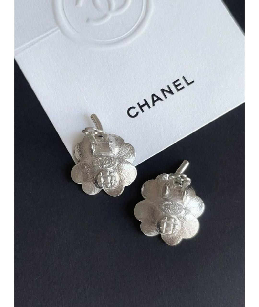 CHANEL Серебряные клипсы, фото 3