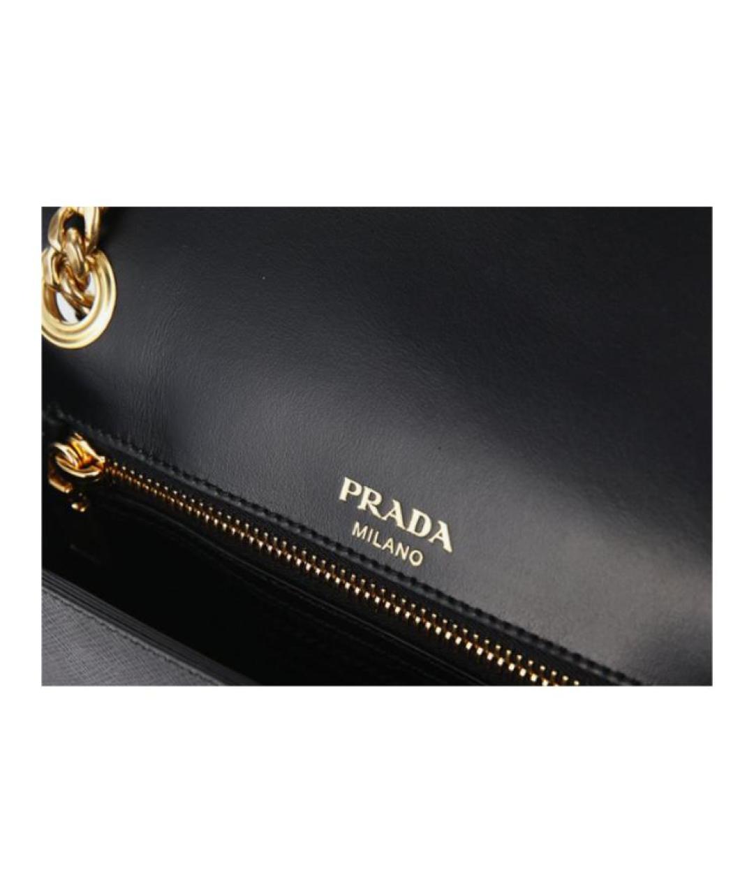 PRADA Черная кожаная сумка через плечо, фото 6