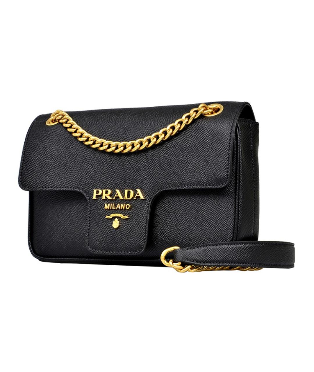 PRADA Черная кожаная сумка через плечо, фото 2