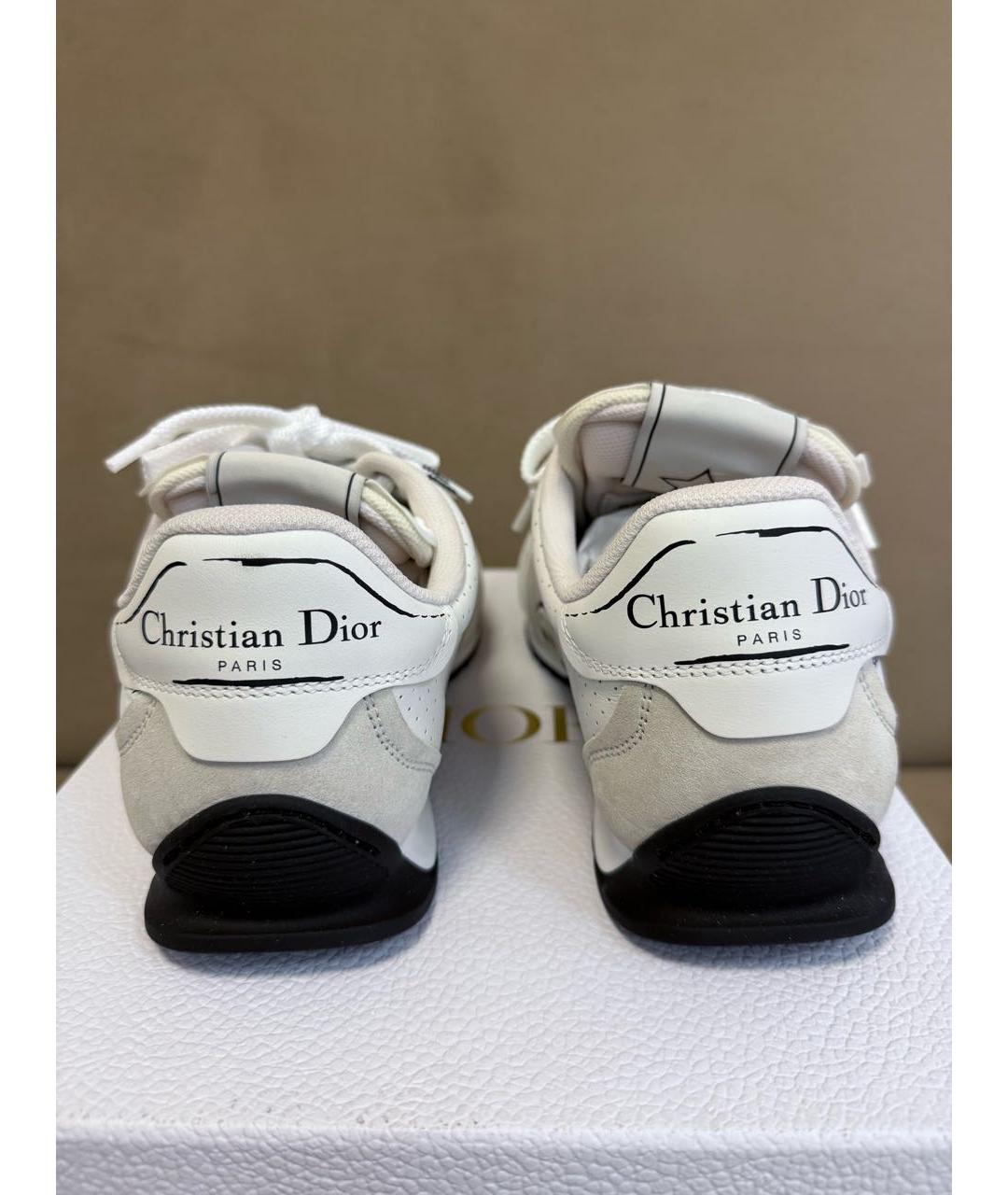 CHRISTIAN DIOR Белые кожаные кеды, фото 4