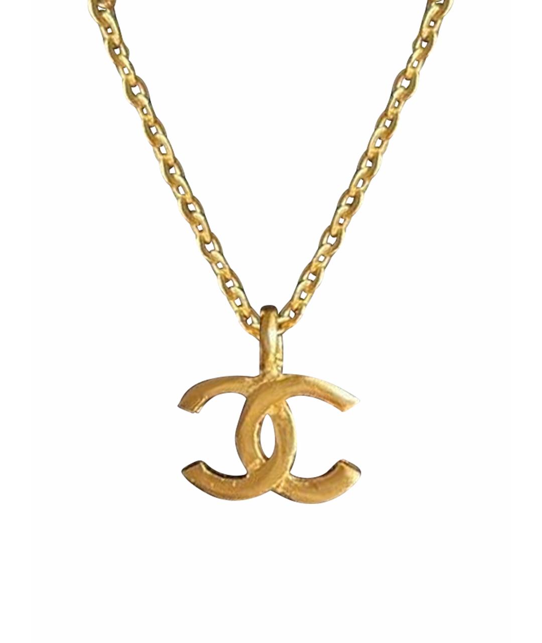 CHANEL Золотая металлическая подвеска, фото 1