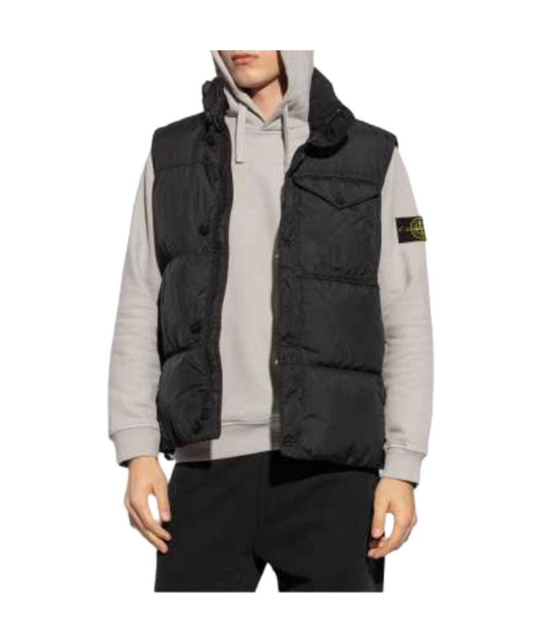 STONE ISLAND Черный жилет, фото 2