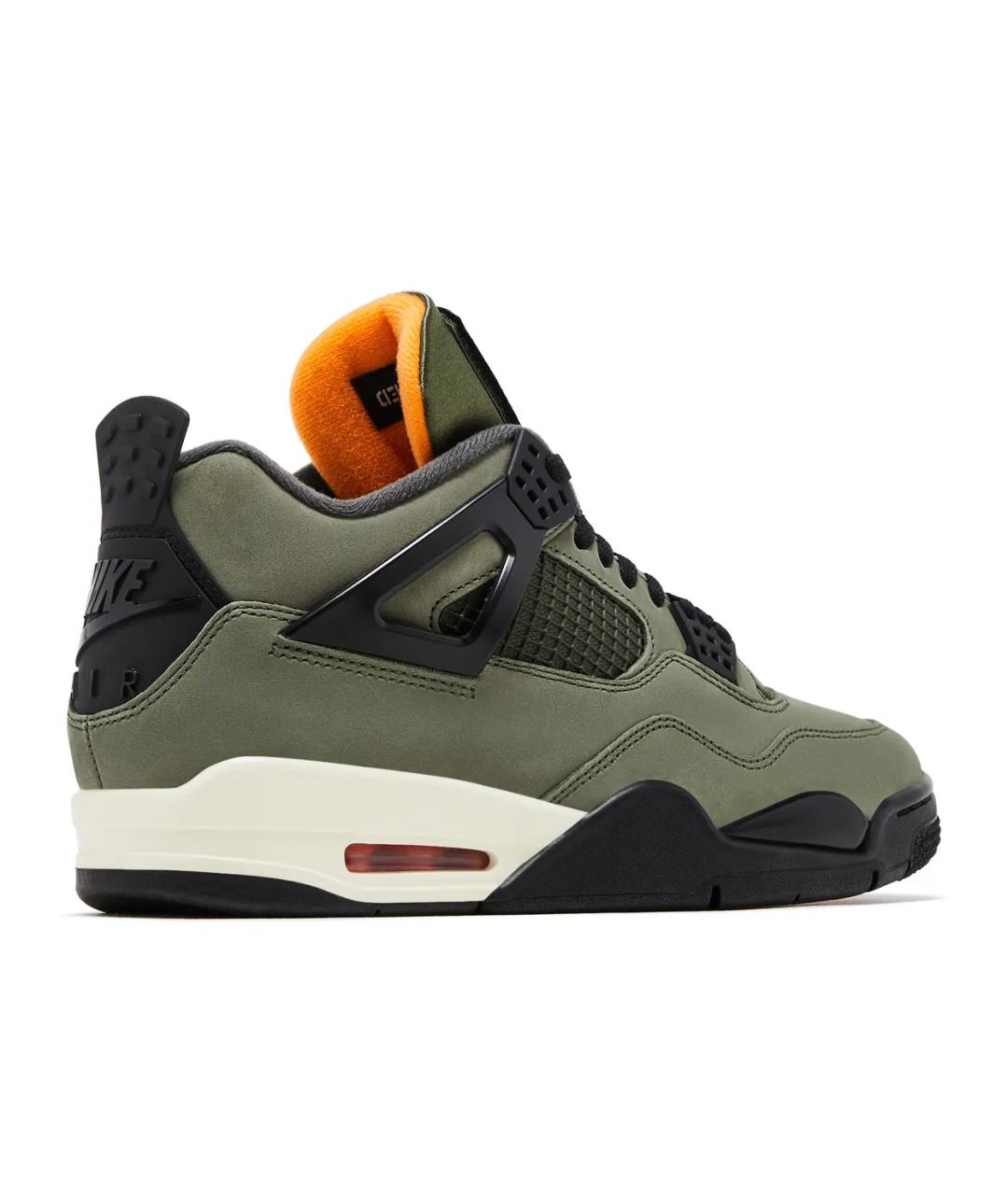 JORDAN Зеленые нубуковые высокие кроссовки / кеды, фото 3