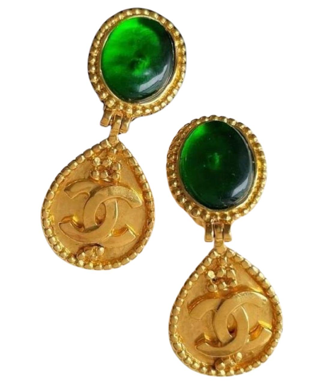 CHANEL Золотые клипсы, фото 1
