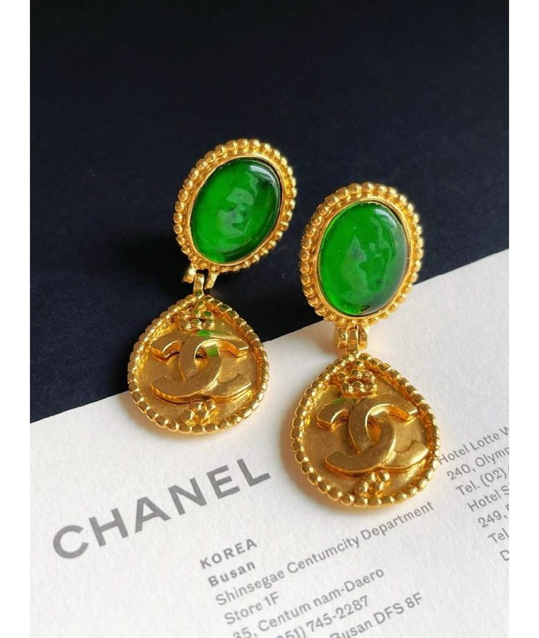 CHANEL Золотые клипсы, фото 2