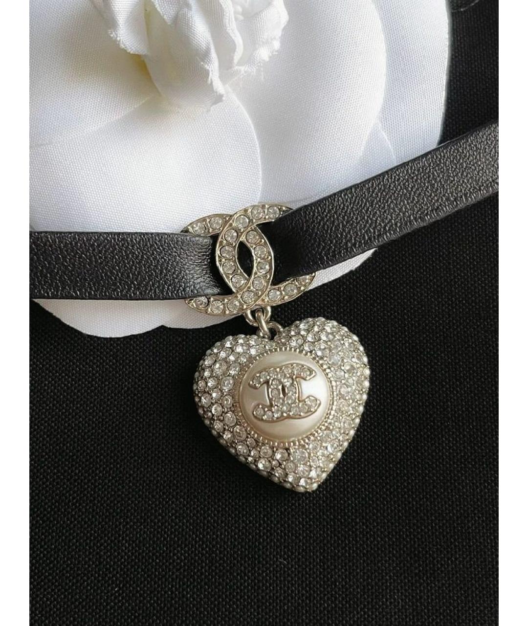 CHANEL Черный кожаный чокер, фото 4