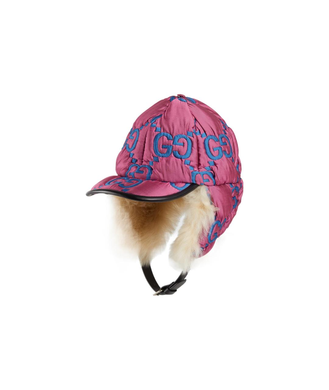 GUCCI Розовая хлопковая шапка, фото 2