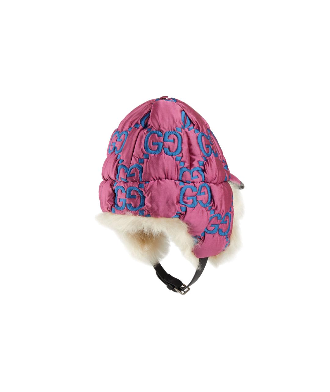 GUCCI Розовая хлопковая шапка, фото 3