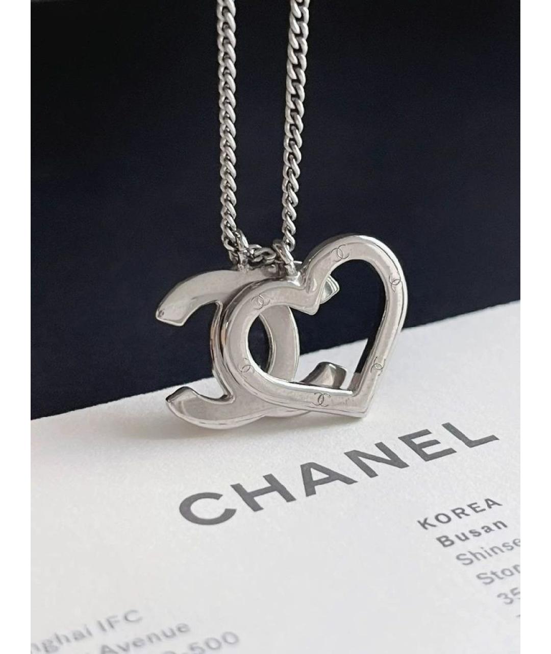 CHANEL Серебряное металлическое колье, фото 5