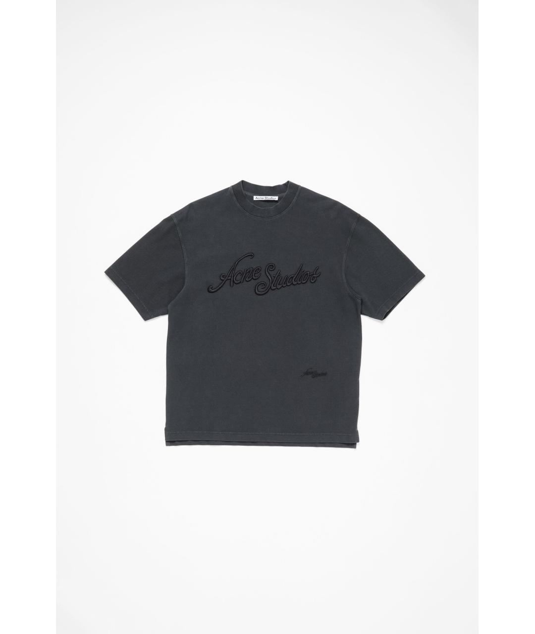 ACNE STUDIOS Черная хлопковая футболка, фото 5