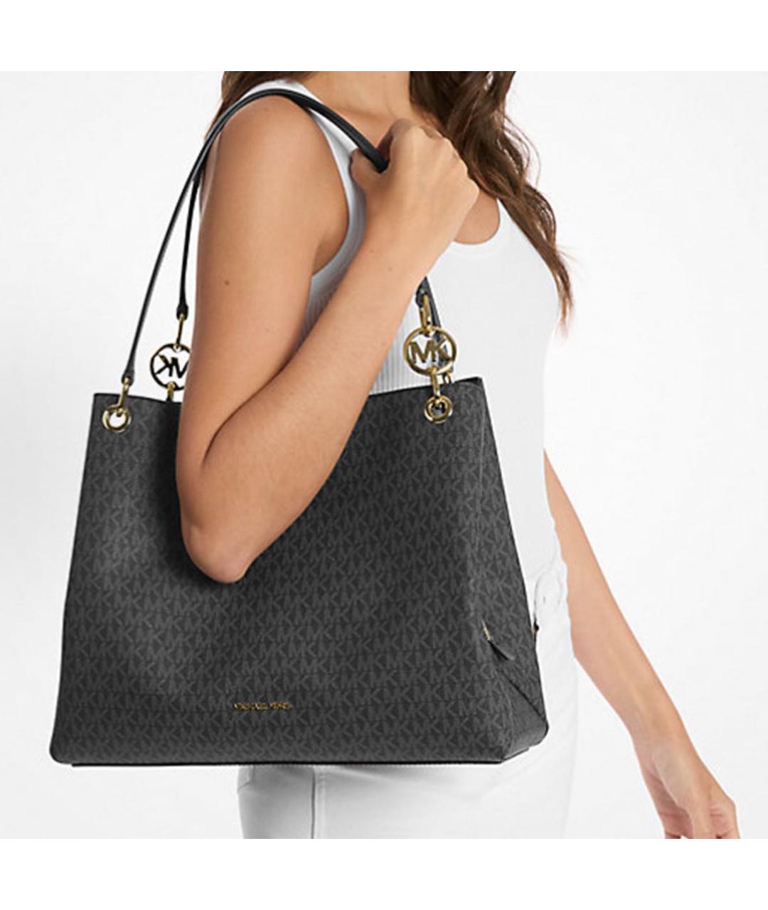 MICHAEL KORS Черная сумка тоут, фото 3