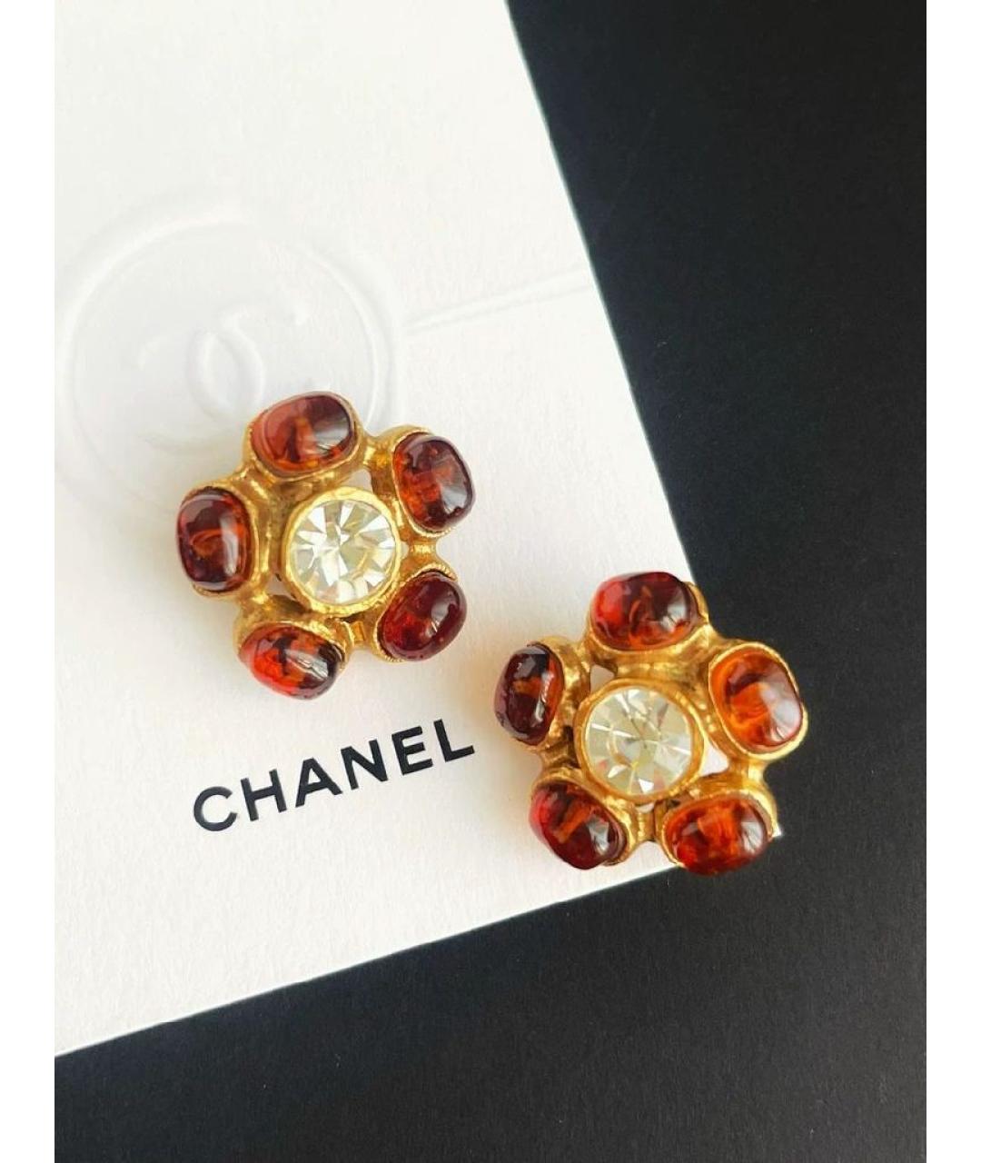 CHANEL Золотые клипсы, фото 4