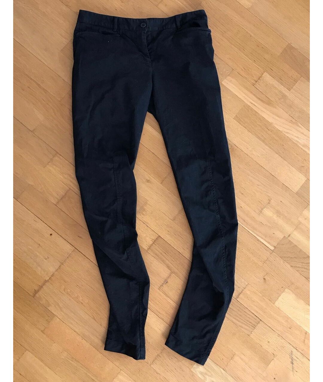 VIVIENNE WESTWOOD Черные хлопко-эластановые брюки узкие, фото 5