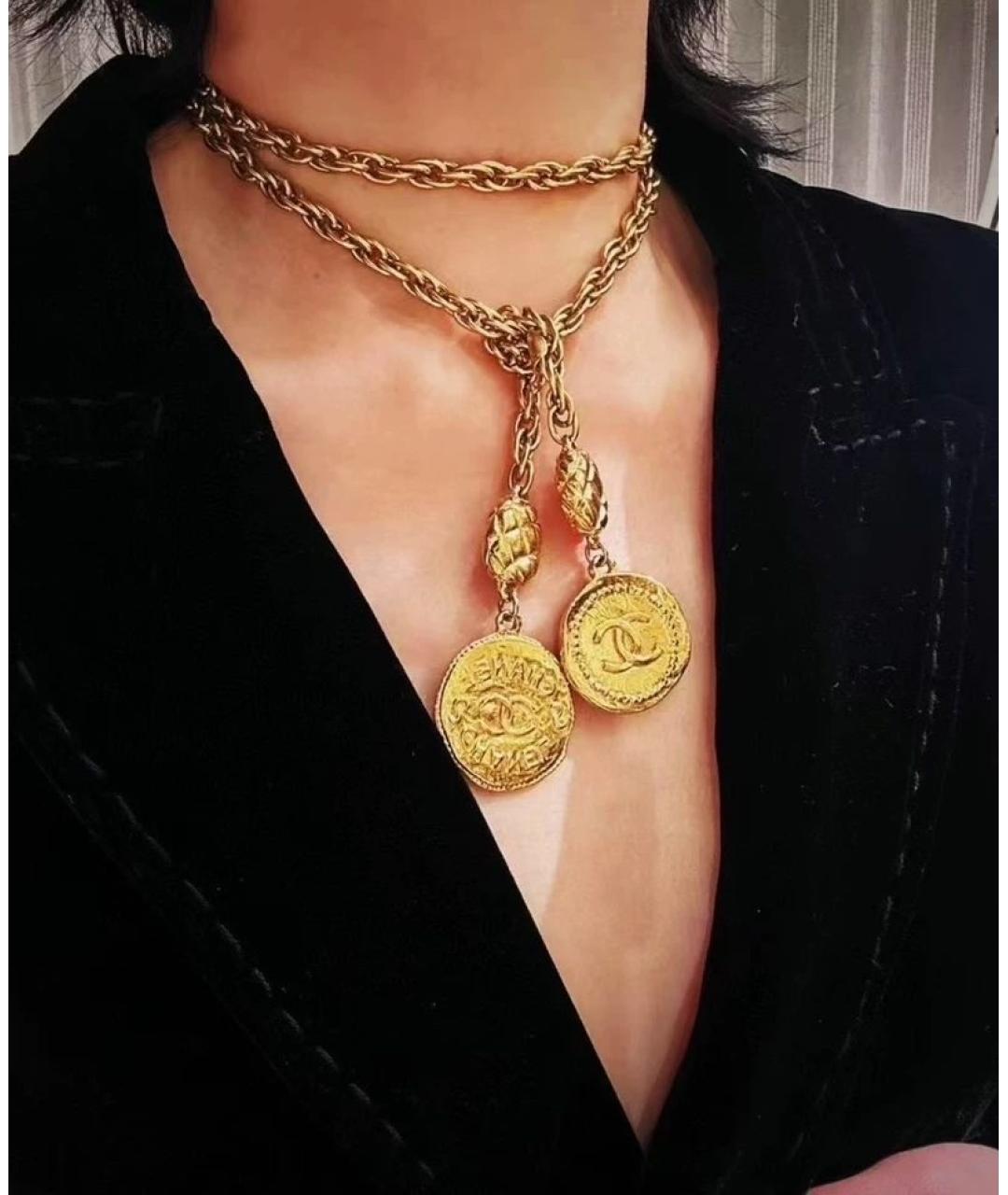 CHANEL Золотая металлическая цепочка, фото 4