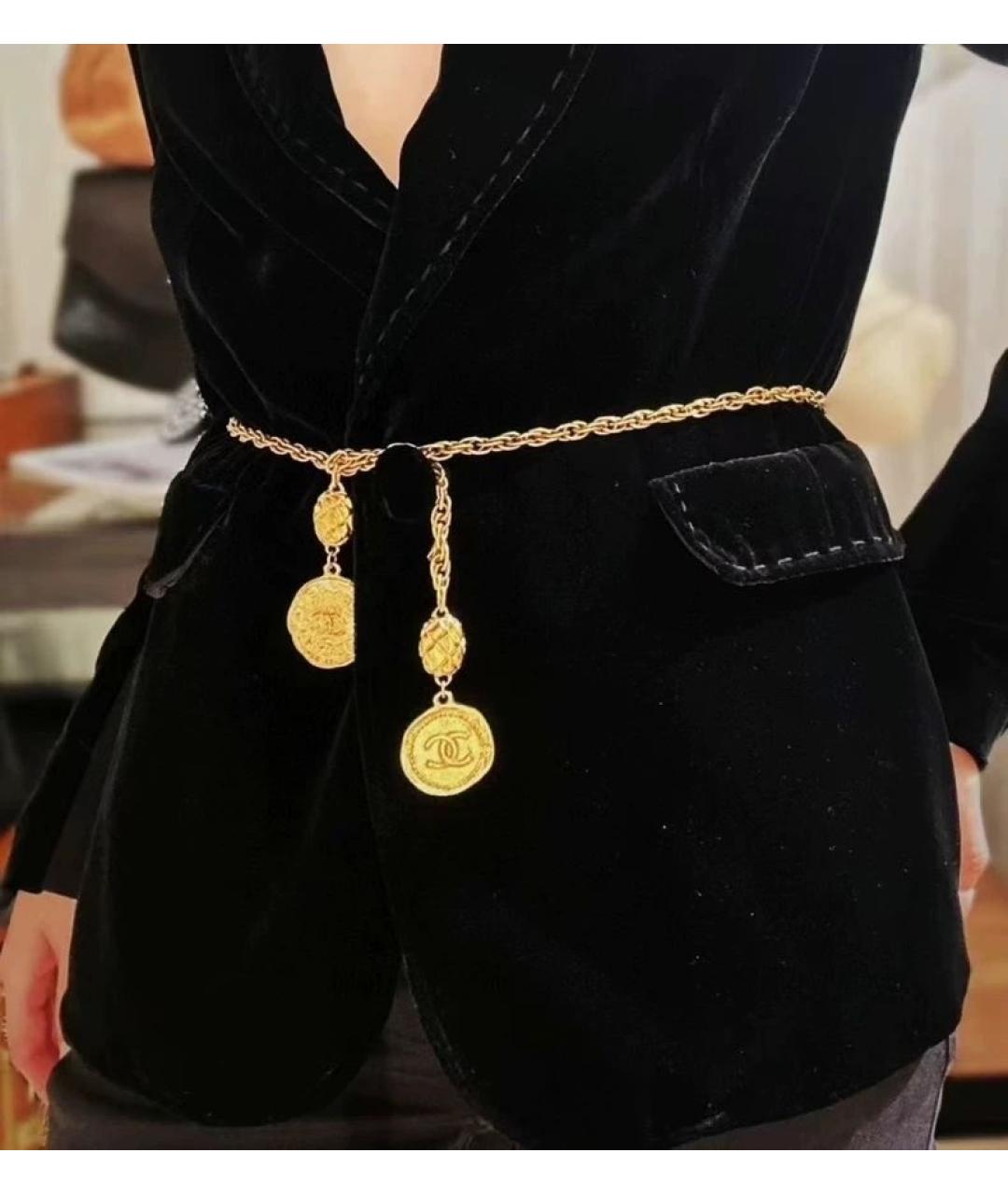 CHANEL Золотая металлическая цепочка, фото 5