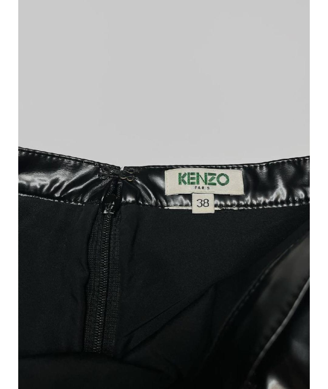 KENZO Черная юбка миди, фото 4