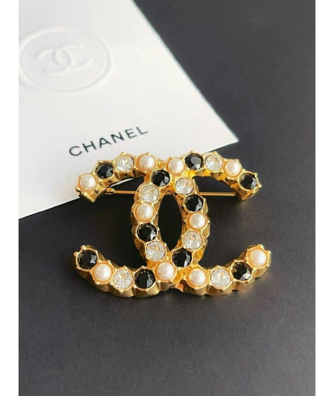 CHANEL Золотая металлическая булавка / брошь, фото 7