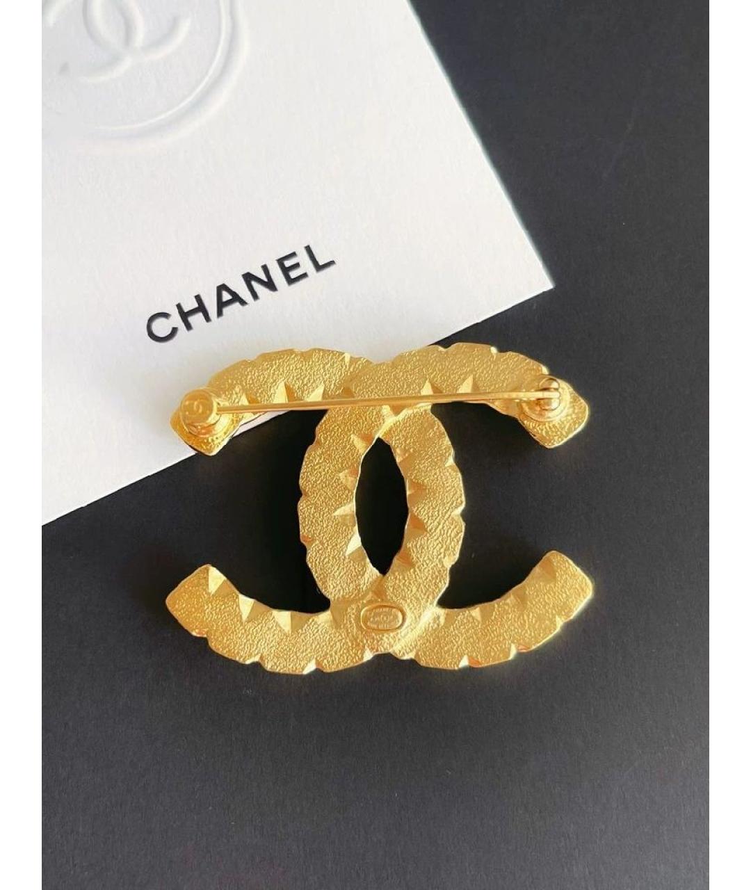 CHANEL Золотая металлическая булавка / брошь, фото 5
