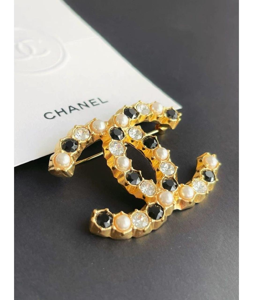 CHANEL Золотая металлическая булавка / брошь, фото 2