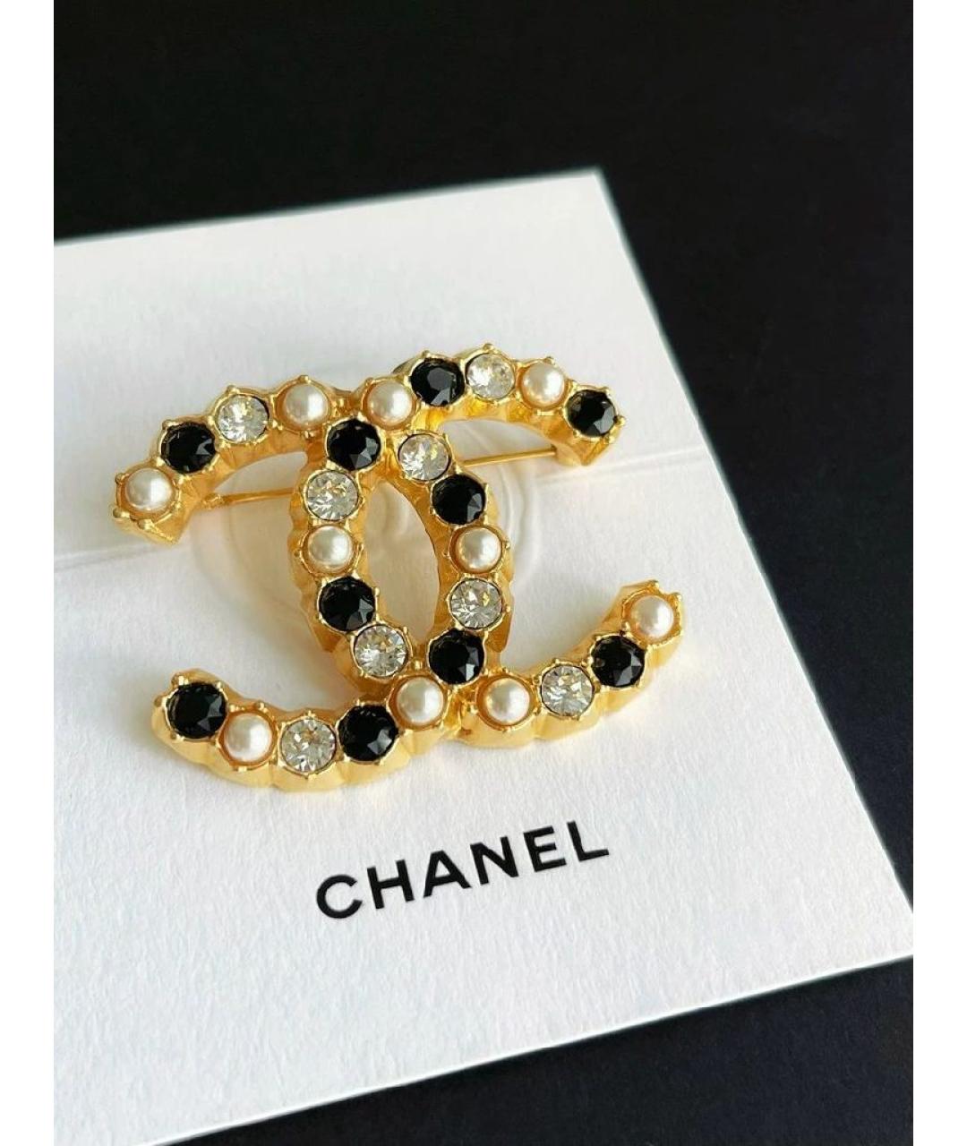 CHANEL Золотая металлическая булавка / брошь, фото 3