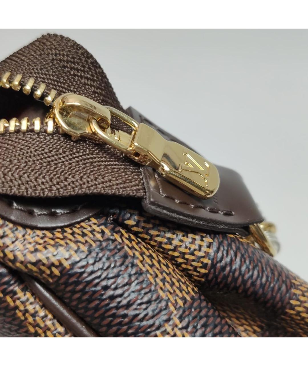 LOUIS VUITTON Коричневая кожаная сумка через плечо, фото 7