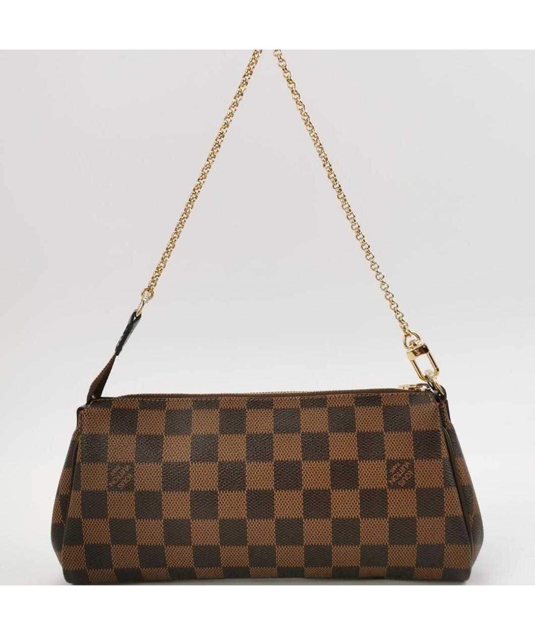 LOUIS VUITTON Коричневая кожаная сумка через плечо, фото 3