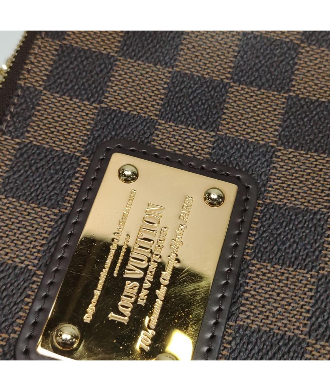LOUIS VUITTON Коричневая кожаная сумка через плечо, фото 6