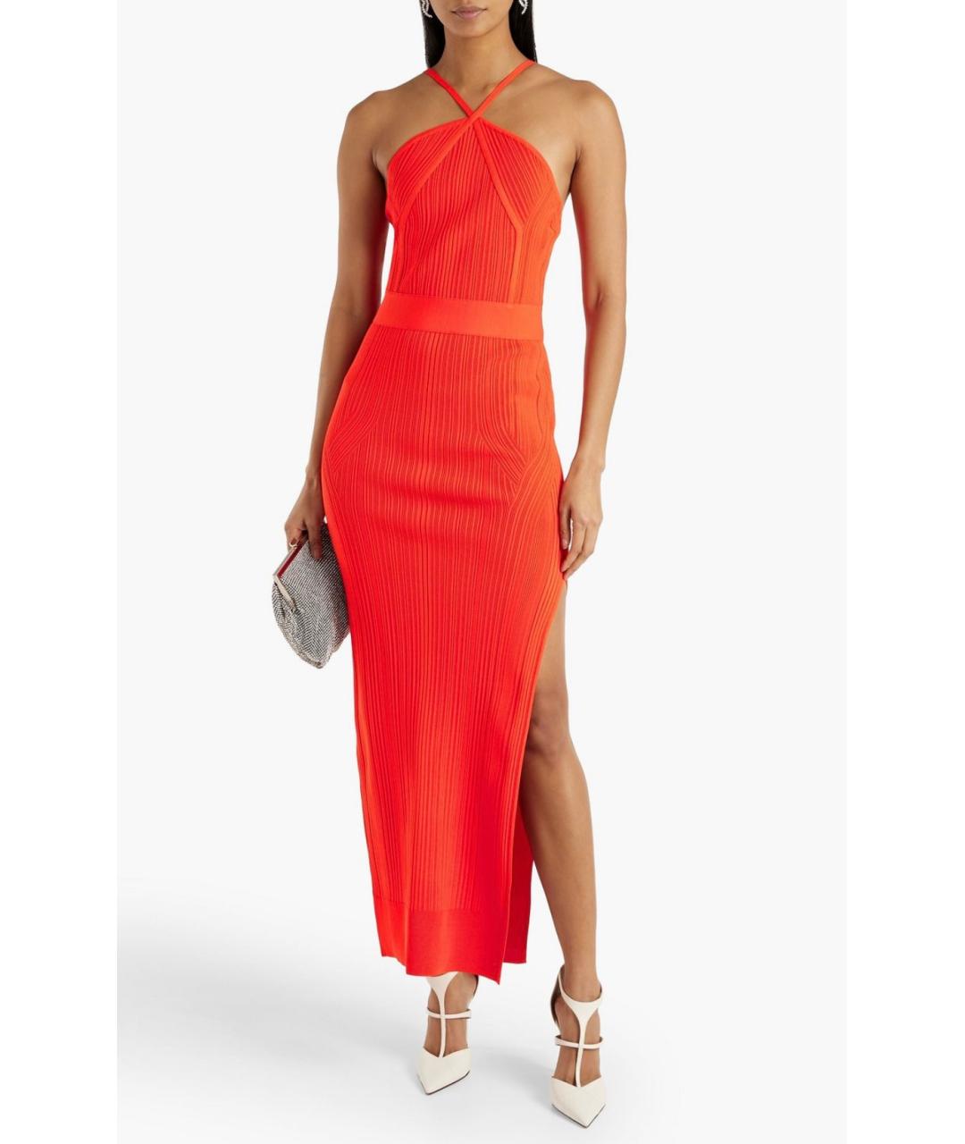 HERVE LEGER Красное коктейльное платье, фото 2