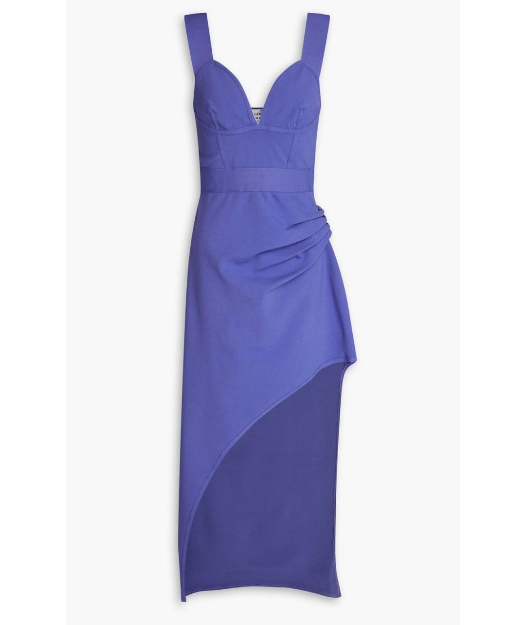 HERVE LEGER Фиолетовое коктейльное платье, фото 4