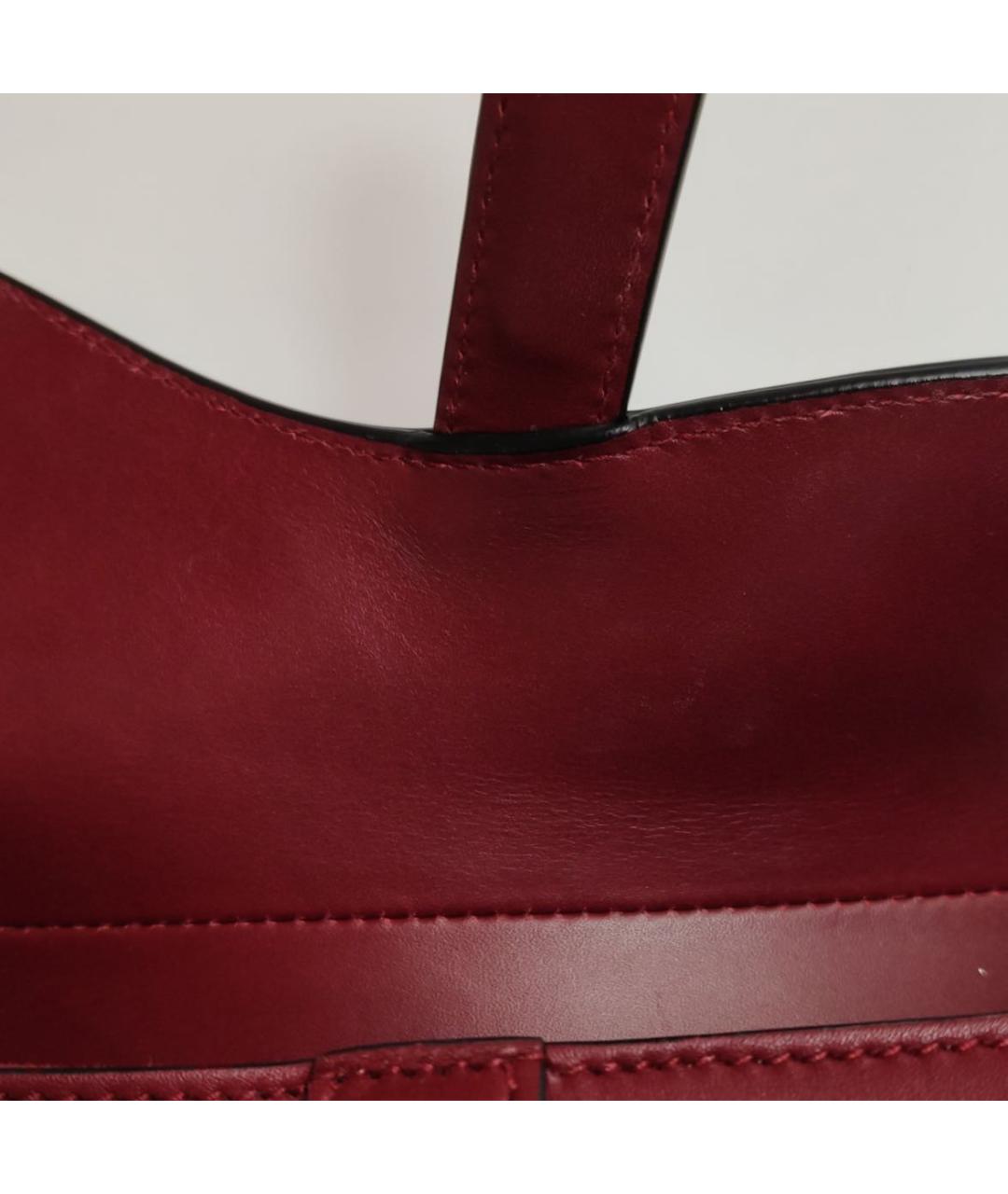 CHRISTIAN DIOR Красная кожаная сумка с короткими ручками, фото 7