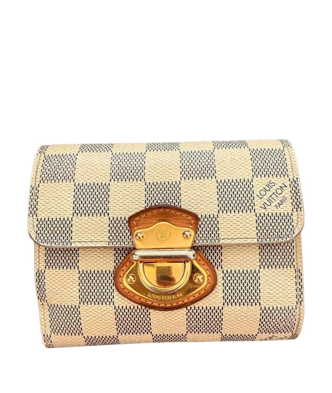 LOUIS VUITTON Бежевый кожаный кошелек, фото 1