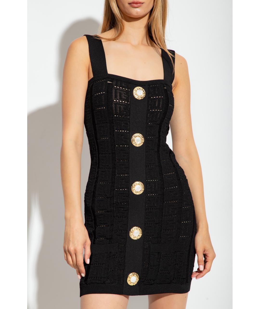 BALMAIN Черное коктейльное платье, фото 4