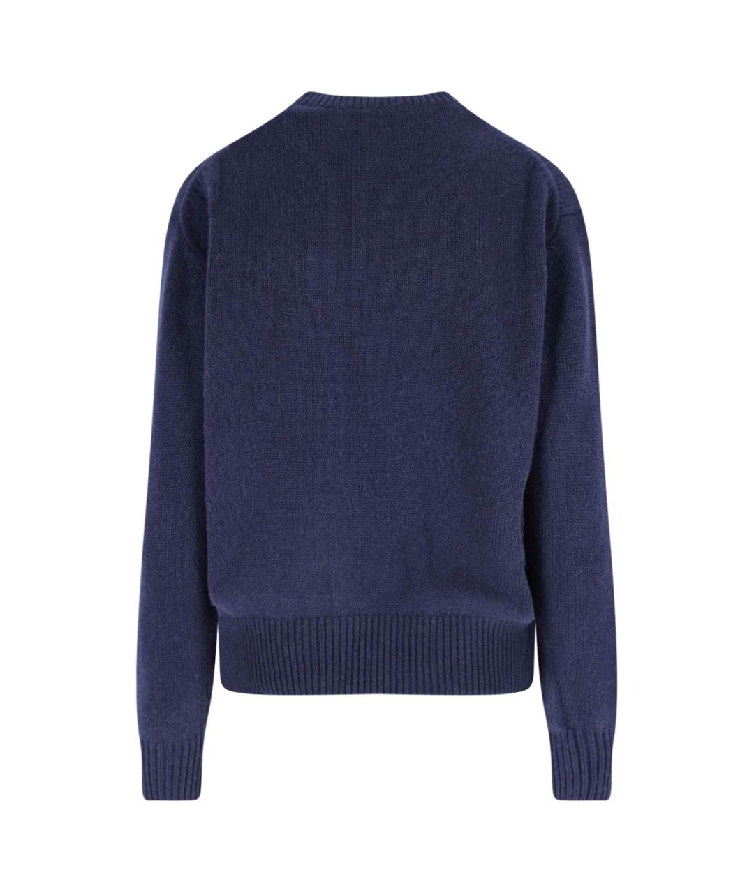 POLO RALPH LAUREN Синий шерстяной джемпер / свитер, фото 2