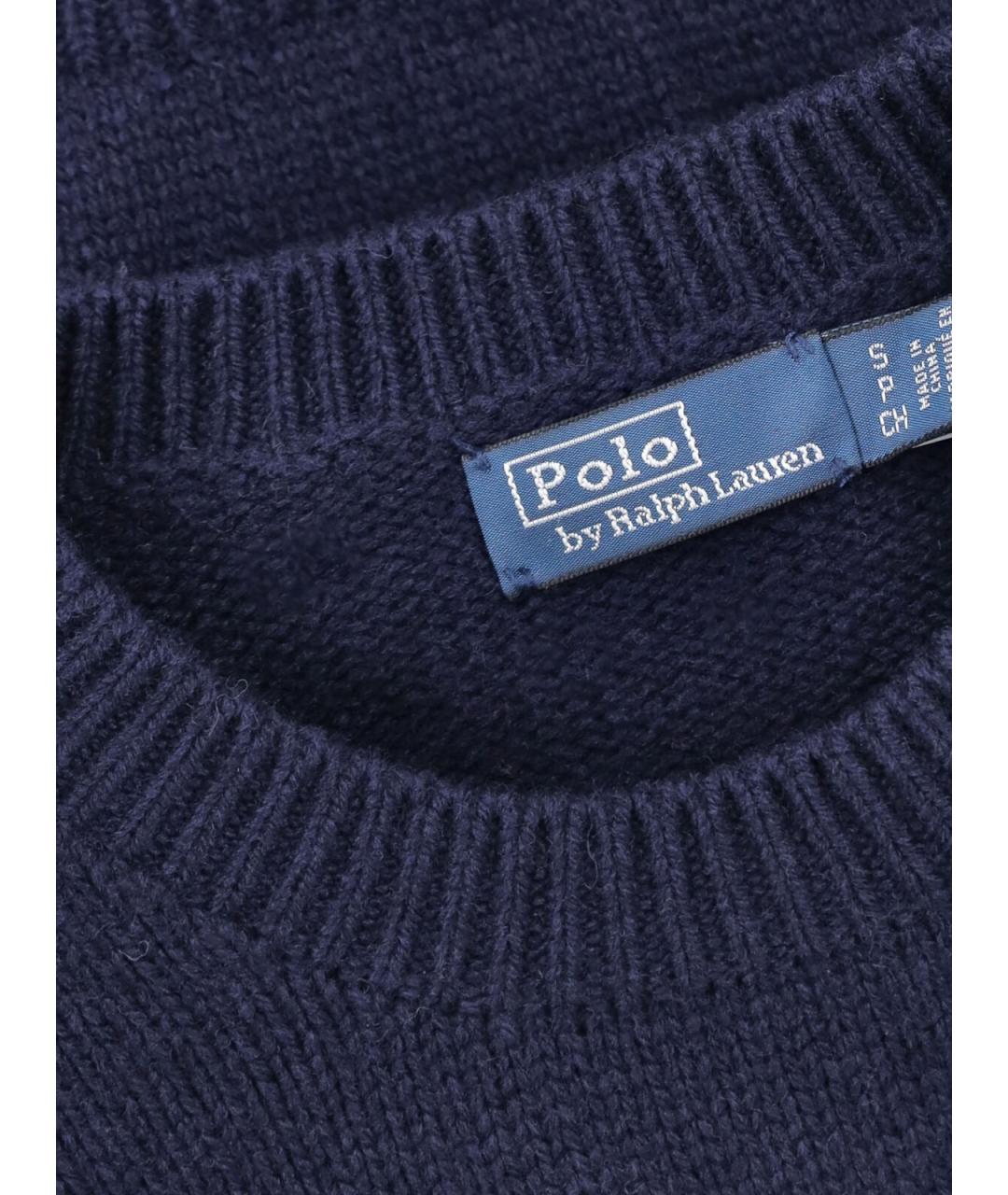 POLO RALPH LAUREN Синий шерстяной джемпер / свитер, фото 5