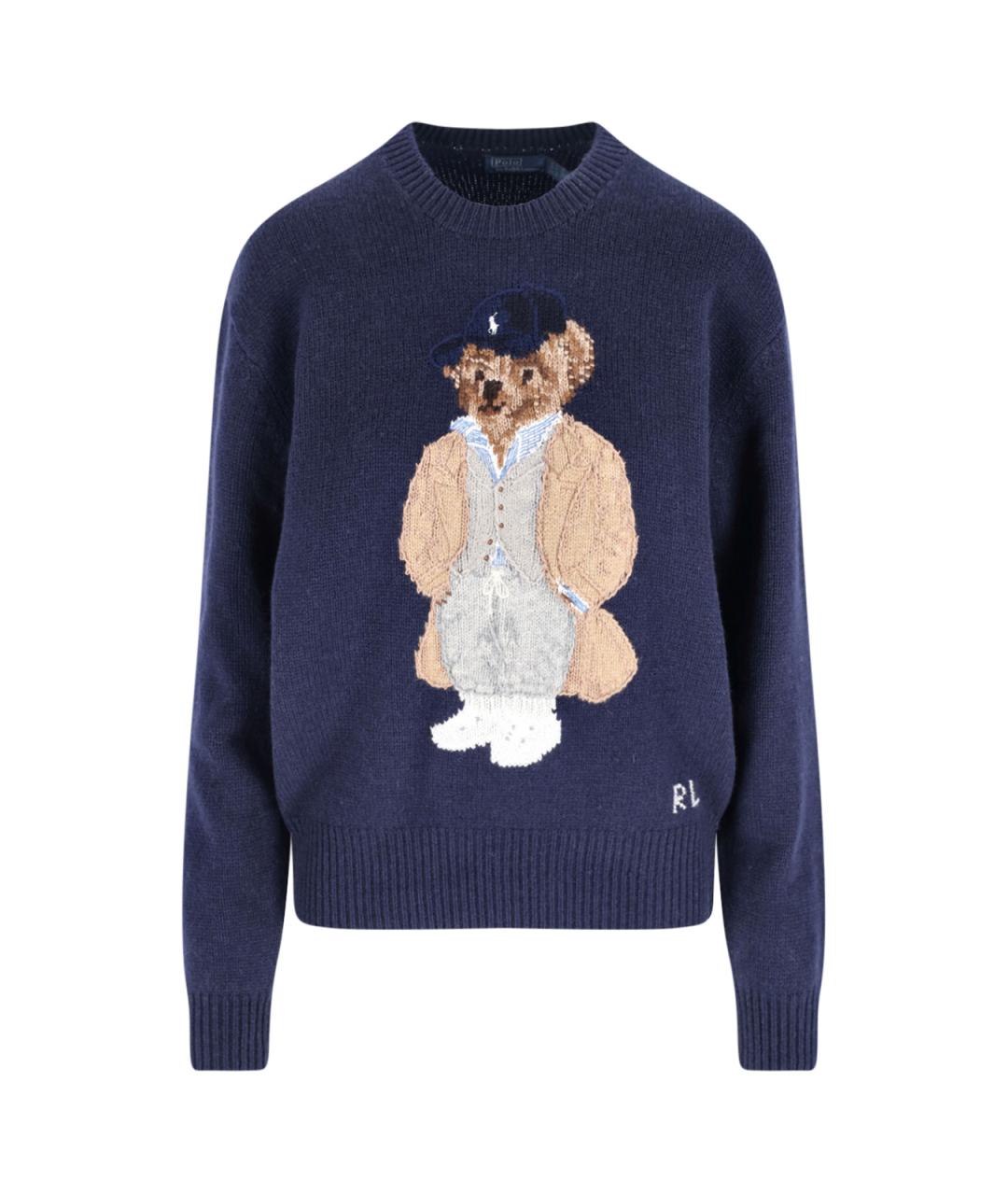 POLO RALPH LAUREN Синий шерстяной джемпер / свитер, фото 1
